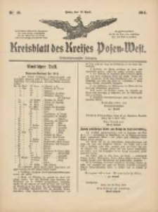 Kreisblatt des Kreises Posen-West 1914.04.16 Jg.26 Nr16