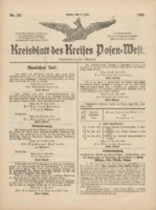 Kreisblatt des Kreises Posen-West 1914.07.09 Jg.26 Nr28