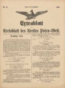 Kreisblatt des Kreises Posen-West 1914.09.17 Jg.26 Nr57