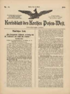 Kreisblatt des Kreises Posen-West 1915.04.15 Jg.27 Nr18