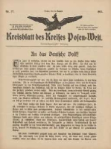 Kreisblatt des Kreises Posen-West 1915.08.05 Jg.27 Nr37