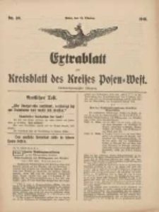 Extrablatt zum Kreisblatt des Kreises Posen-West 1915.10.12 Jg.27 Nr50