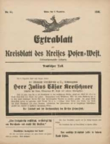 Extrablatt zum Kreisblatt des Kreises Posen-West 1915.12.07 Jg.27 Nr61