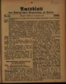 Amtsblatt der K&ouml;niglichen Regierung zu Posen. 1908.12.22 Nro.51