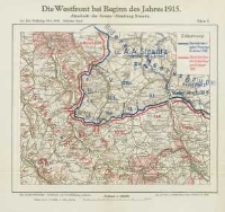 Die Operationen des Jahres 1915: die Ereignisse im Winter und Frühjahr: mit vierzig Karten und Skizzen Bd.7 Die Westfront bei Beginn des Jahres 1915 Abschnitt der Armee-Abteilung Strantz Karte 7