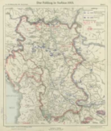 Die Operationen des Jahres 1915: die Ereignisse im Westen und auf dem Balkan vom Sommer bis zum Jahresschluss: mit vierunddreissig Karten und Skizzen Bd.9 Der Feldzug in Serbien 1915 Karte 5