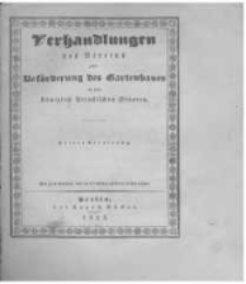 Verhandlungen des Vereines zur Beförderung des Gartenbaues in den Königlich Preussischen Staaten. 1825 Band 2 Lieferung 3