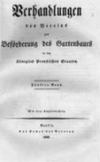 Verhandlungen des Vereines zur Beförderung des Gartenbaues in den Königlich Preussischen Staaten. 1828 Band 5 Lieferung 11 Heft 2