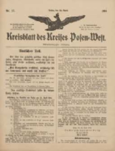 Kreisblatt des Kreises Posen-West 1916.04.22 Jg.28 Nr22