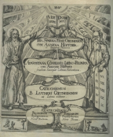 I Symbola fidei Christianae catholica, to iest powszechne nauki y wiary chrześciańskiey wyznania, z cudownymi ich historyami: a po nich. II Confessia Auszpurska, albo wyznanie nauki y wiary ewanjelickiey od Xążąt y niektorych miast Rzeszy Niemieckiey w mieście Ausspurku na walnym seymie roku po narodzeniu pańskim 1530. dnia 25. czerwca Carolowi Piątemu ś. p. Cesarzowi Rzymskiemu podane y iawnie czytane według exemplarza lacińskiego na język polski wiernie przetłumaczone, a z historyą jego świeżo wydane: III Katechizm błogosławionego Oyca D. Marcina Luthera mnieyszy: Do czego się przywiązały IV Zygar katechizmowy, albo katechizacya wilenska: V Catechizacya turecka, albo Turczyna niejakiego w Sztokholmie roku 1672. dnia 30.. lipca iawnie ochrzczonego krotkie w wierze chrześciańskiey czwiczenie, językiem tureckim podane y zpisane przez X. Jana Herbiniusa, bywszego niekiedy saskiego w Wilnie kaznodzieje