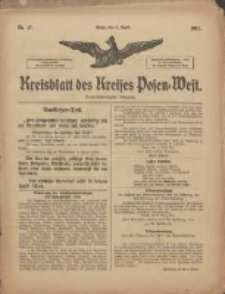 Kreisblatt des Kreises Posen-West 1917.04.05 Jg.29 Nr17