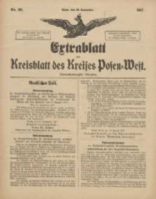 Extrablatt zum Kreisblatt des Kreises Posen-West 1917.09.29 Jg.29 Nr66
