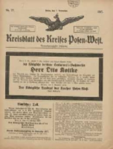 Kreisblatt des Kreises Posen-West 1917.11.07 Jg.29 Nr77