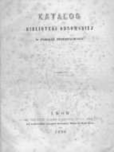 Katalog Biblioteki Odnowskiej w przedaż przeznaczonej