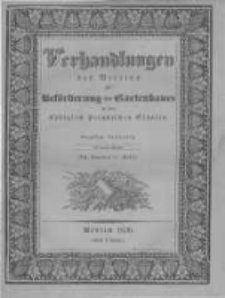 Verhandlungen des Vereines zur Beförderung des Gartenbaues in den Königlich Preussischen Staaten. 1830 Band 7 Lieferung 14 Heft 1