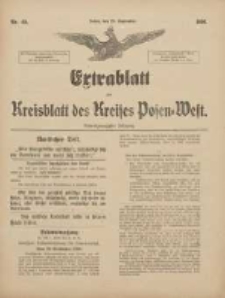 Extrablatt zum Kreisblatt des Kreises Posen-West 1916.09.23 Jg.28 Nr49