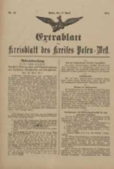 Extrablatt des Kreisblatt des Kreises Posen-West 1917.04.17 Jg.29 Nr19