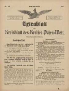 Extrablatt zum Kreisblatt des Kreises Posen-West 1917.05.19 Jg.29 Nr28