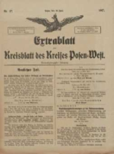 Extrablatt zum Kreisblatt des Kreises Posen-West 1917.06.16 Jg.29 Nr37