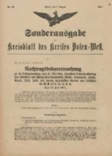 Sonderausgabe des Kreisblatt des Kreises Posen-West 1917.08.01 Jg.29 Nr50