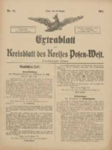 Extrablatt zum Kreisblatt des Kreises Posen-West 1917.08.18 Jg.29 Nr55