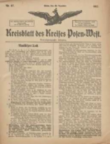 Kreisblatt des Kreises Posen-West 1917.12.12 Jg.29 Nr87