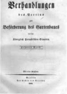Verhandlungen des Vereines zur Beförderung des Gartenbaues in den Königlich Preussischen Staaten. 1834 Band 10 Lieferung 21