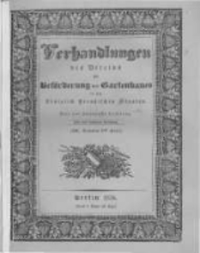 Verhandlungen des Vereines zur Beförderung des Gartenbaues in den Königlich Preussischen Staaten. 1836 Band 12 Lieferung 24