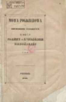 Mowa pogrzebowa na obchodzie żałobnym za duszę ś. p. Joanny z Kierskich Radoński&eacute;j