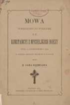 Mowa powiedziana na pogrzebie ś.p. Konstancyi z Mycielskich Brezy, dnia 17 października 1874 w kościele świętego Wojciecha w Poznaniu