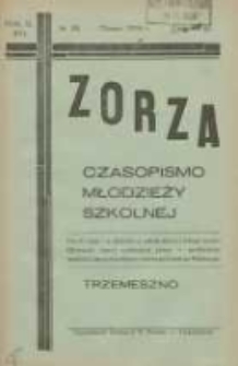 Zorza: czasopismo młodzieży szkolnej 1935 marzec R.2 Nr3