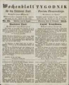 Wochenblatt für den Pleschener Kreis : Tygodnik Powiatu Pleszewskiego 1854.08.02 Nr31
