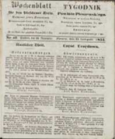 Wochenblatt f&uuml;r den Pleschener Kreis : Tygodnik Powiatu Pleszewskiego 1854.11.25 Nr47