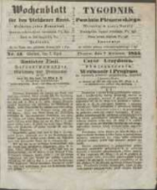 Wochenblatt für den Pleschener Kreis : Tygodnik Powiatu Pleszewskiego 1855.04.07 Nr14
