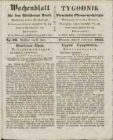 Wochenblatt für den Pleschener Kreis : Tygodnik Powiatu Pleszewskiego 1855.06.09 Nr23