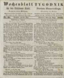 Wochenblatt für den Pleschener Kreis : Tygodnik Powiatu Pleszewskiego 1854.05.24 Nr21