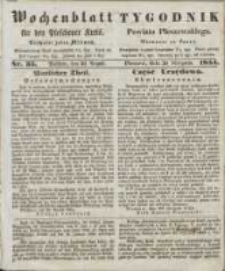 Wochenblatt f&uuml;r den Pleschener Kreis : Tygodnik Powiatu Pleszewskiego 1854.08.30 Nr35