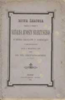 Mowa żałobna powiedziana na pogrzebie śp. Natalisa Junoszy Sulerzyskiego w kościele parafialnym w Pluskowęsach na Ziemi Michałowskiej dnia 3 września 1878