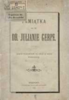 Pamiątka po śp. dr. Julianie Gerpe: