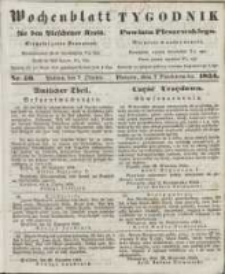 Wochenblatt f&uuml;r den Pleschener Kreis : Tygodnik Powiatu Pleszewskiego 1854.10.07 Nr40