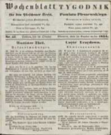 Wochenblatt f&uuml;r den Pleschener Kreis : Tygodnik Powiatu Pleszewskiego 1854.10.14 Nr41