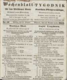 Wochenblatt f&uuml;r den Pleschener Kreis : Tygodnik Powiatu Pleszewskiego 1854.10.21 Nr42
