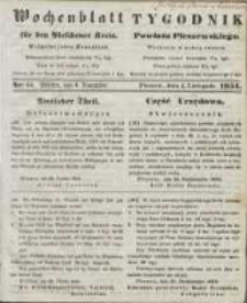 Wochenblatt für den Pleschener Kreis : Tygodnik Powiatu Pleszewskiego 1854.11.04 Nr44