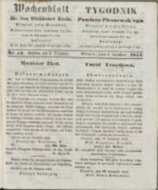 Wochenblatt f&uuml;r den Pleschener Kreis : Tygodnik Powiatu Pleszewskiego 1854.12.09 Nr49