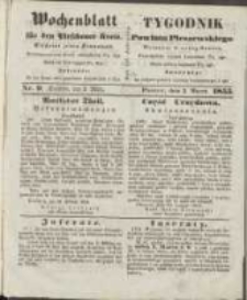 Wochenblatt f&uuml;r den Pleschener Kreis : Tygodnik Powiatu Pleszewskiego 1855.03.03 Nr9