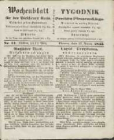 Wochenblatt f&uuml;r den Pleschener Kreis : Tygodnik Powiatu Pleszewskiego 1855.03.17 Nr11