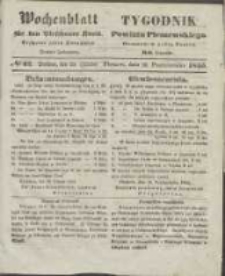Wochenblatt f&uuml;r den Pleschener Kreis : Tygodnik Powiatu Pleszewskiego 1855.10.20 Nr42