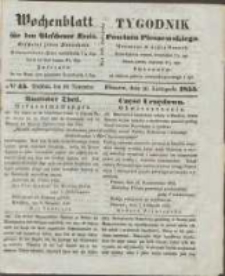 Wochenblatt für den Pleschener Kreis : Tygodnik Powiatu Pleszewskiego 1855.11.10 Nr45