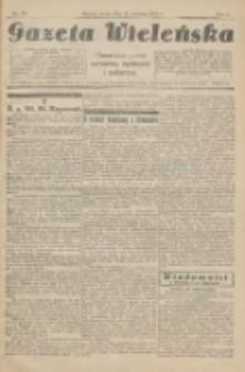 Gazeta Wieleńska: niezależne pismo narodowe, społeczne i polityczne 1925.12.09 R.1 Nr30