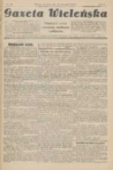 Gazeta Wieleńska: niezależne pismo narodowe, społeczne i polityczne 1925.11.22 R.1 Nr23